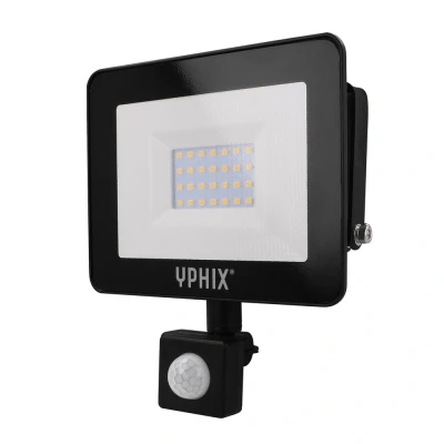 Afbeelding van Yphix Led Schijnwerper Met Bewegingsmelder Pro 50w 3000k Ip44 Buitenlamp Bewegingssensor LEDdirect.nl