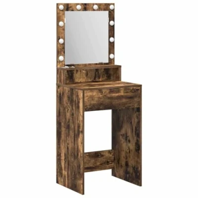 Afbeelding van vidaXL Gerookt Eiken Geengineerd hout, spiegel 50 x 41 135 cm Kaptafel
