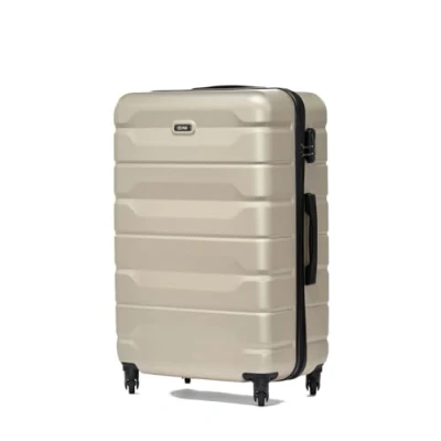 Afbeelding van OCHNIK Cabinekoffer, 72 x 47 29 cm, harde koffer, reiskoffer met 4 wielen, middelgroot, trolley, handbagage, duurzaam, ABS, numerieke vergrendeling, beige, Large, koffer