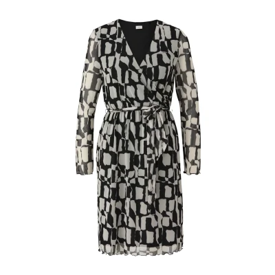 Afbeelding van s.Oliver Elegante mesh jurk in wikkellook, 99a1, 42