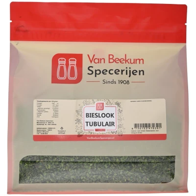 Afbeelding van Van Beekum Specerijen Bieslook Tubulair 200 gram (hersluitbare stazak)