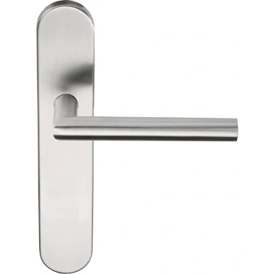 Afbeelding van Formani Deurkruk BASICS LB2 19P13SFC geveerd op schild blind mat RVS