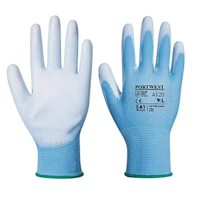 Afbeelding van Portwest A120 ademende PU palmhandschoen, blauw, X Small