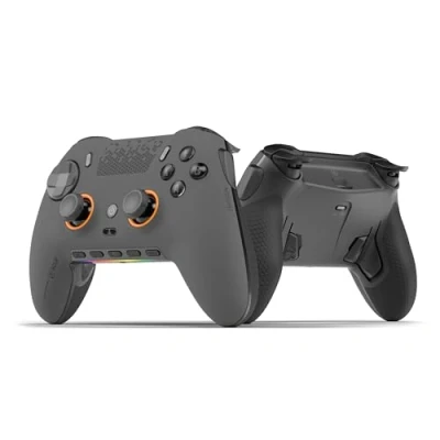Afbeelding van SCUF ENVISION PRO Draadloze PC Alleen Gamingcontroller Vijf Remappable G Keys Verwisselbare Rugpeddels Directe Triggers iCUE Compatibel Staalgrijs