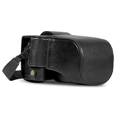 Afbeelding van MegaGear Ever Ready Genuine Leather Camera Case compatibel met Fujifilm X T5 (16 80 mm) (zwart)