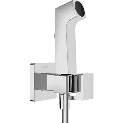 Afbeelding van hansgrohe Bidette handdouche 1jet E EcoSmart voor warm water, met douchehouder en doucheslang, 29233000