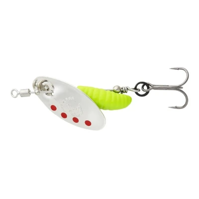 Afbeelding van Savage Gear Grub Spinner Silver Red Lime 5.8g