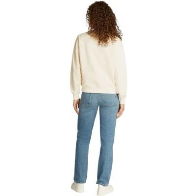 Afbeelding van Tommy Hilfiger LOGO Embroidery Sweater, Dames, Maat: Small, Calico