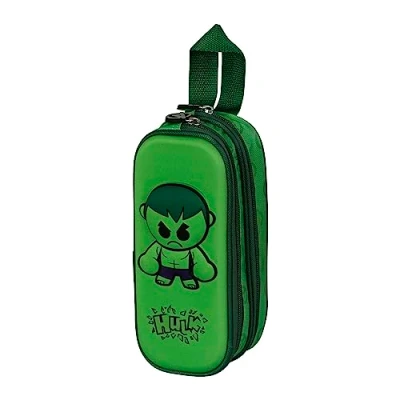 Afbeelding van Hulk bobblehead 3d dubbele etui, groen, pennenetui
