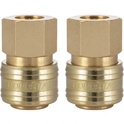 Afbeelding van Poppstar 2x Snelkoppeling Perslucht NW 7,2 met 1/4&quot; Schroef Binnendraad voor Persluchtaansluiting