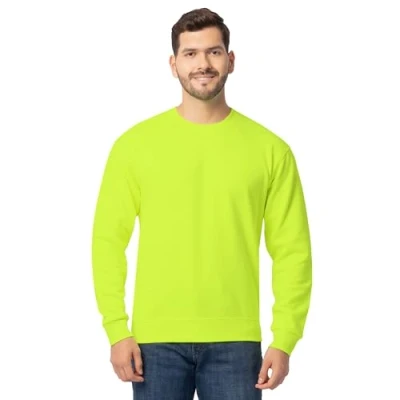 Afbeelding van Fruit of the Loom Eversoft fleece sweatshirts, hoodies en joggingbroek voor heren met capuchon, Veiligheid Groen, L