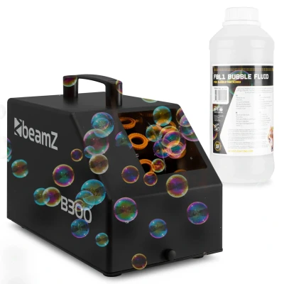 Afbeelding van BeamZ B300 bellenblaasmachine set met 1 liter vloeistof en