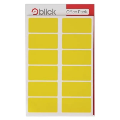 Afbeelding van Blik etiketten (25 x 50 mm, voordeelverpakking) 320 stuks geel