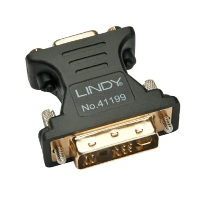 Afbeelding van Lindy 41199 VGA DVI I Zwart, Goud kabeladapter/verloopstukje