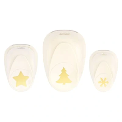 Afbeelding van Vaessen Creative Figuurpons Set Kerst 3 st. maten
