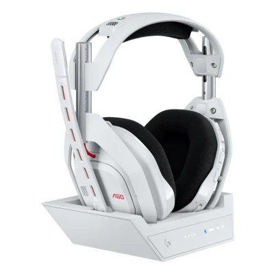 Afbeelding van Logitech G Astro A50 LIGHTSPEED draadloze gaming headset + basisstation (Gen 5), PRO GRAPHENE, Schakelen tussen 3 systemen, USB C naar Xbox, PS5, pc/Mac of Nintendo Switch, Bluetooth Wit