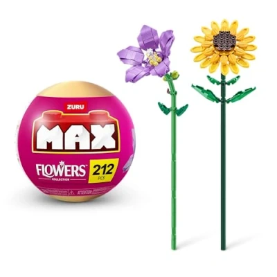 Afbeelding van MAX Premium Bloemen Bouwstenen Collectie (tot 243 stuks, 2 per capsule, 10 om te verzamelen). (Platycodon en Zonnebloem, 1 Capsule)