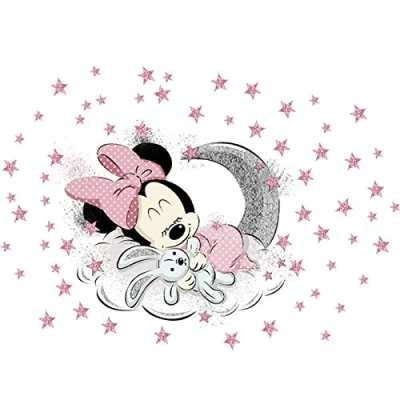 Afbeelding van Kibi Store XXL Muurtattoo Mickey Mouse en Minnie Muursticker Kinderkamer Micky stickers Muurtattoos