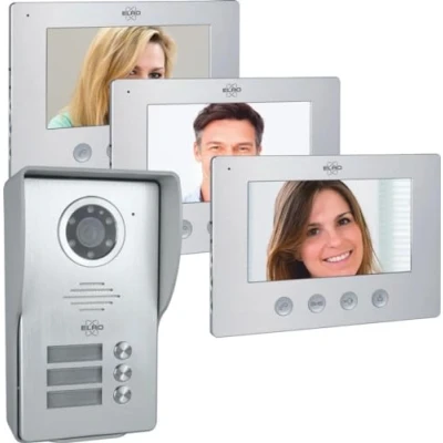 Afbeelding van ELRO DV4000 3 Video Deur Intercom Appartementen 1080P Full HD Camera met nachtzicht 4 draads kabel