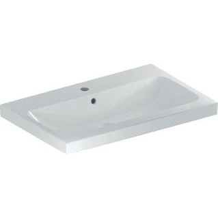 Afbeelding van Geberit iCon Light wastafel wit (75 x 48 cm) 1 kraangat, met