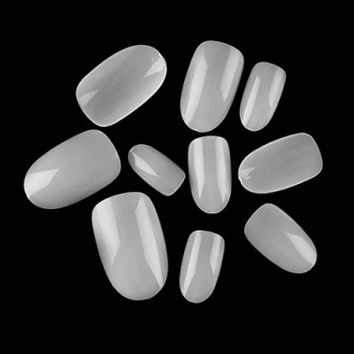 Afbeelding van Sethexy Korte ovale kunstnagels, 500 stuks, 10 maten, volledige dekking, kunst, acryl, nageltips voor kunstnagelontwerp (natuurlijk)