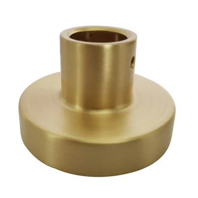 Afbeelding van Wiesbaden Caral muurplaat voor thermostatische regendoucheset opbouw geborsteld messing