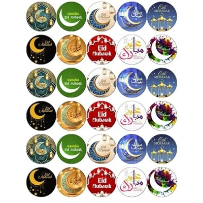 Afbeelding van Ramadan Mubarak Eid Cupcake Toppers Eetbare Wafel Papier Fairy Cake Verjaardag Taarten Decoraties
