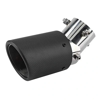 Afbeelding van Leinggg Uitlaat Tips Carbon Fiber Auto Staart Eindpijp, Universele Achterkant Pijp Eindpunt, Inlaat 63mm (2.5 Outlet 89mm (3.5