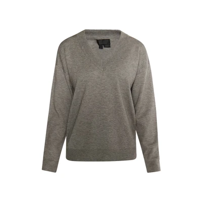 Afbeelding van Dreimaster Klassik Dames Gebreide Trui SCHMUDDELWEDDA XL/XXL / Grijs Melange 50% Viscose 28% Polyester 22% Nylon