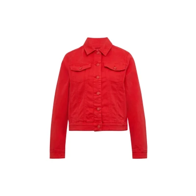 Afbeelding van s.Oliver MIT Seitlichen Eingrifftaschen Spijkerjas, Dames, Maat: 40, Rot