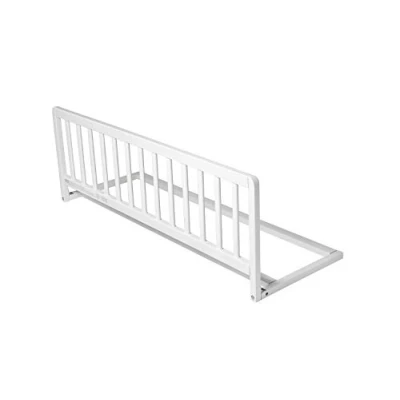 Afbeelding van Safetots Houten Bedhekje, Wit, 38cm Hoog x 140cm Breed, Peuterbedrek voor Veiligheid, Veilige Kindbedhek, Voorgemonteerd, Eenvoudig Geïnstalleerd