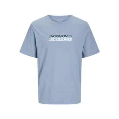 Afbeelding van JACK &amp; JONES Heren Jjcyber Tee Ss Crew Neck T Shirt, Mountain Spring, S