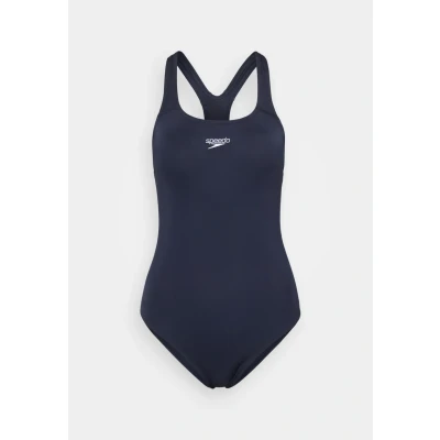 Afbeelding van Speedo dames Eco Endurance+ Medalist badpak met logoborduring in de kleur Donkerblauw, maat: 34