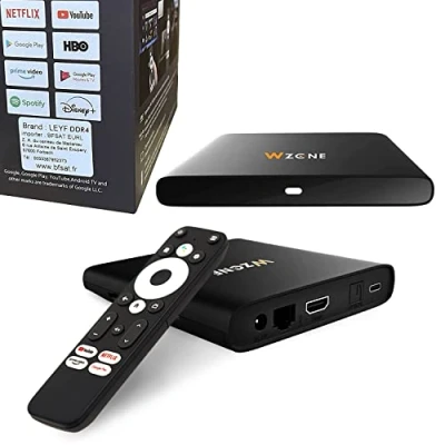 Afbeelding van Leyf 4K Android TV Box Original gelicentieerd door Google LLC en Netflix, Disney, Prime Video WiFi, Type C, HDMI 2.1, USB 3.0, Ethernet, MicroSD/Smart Tv, Chromecast, YouTube