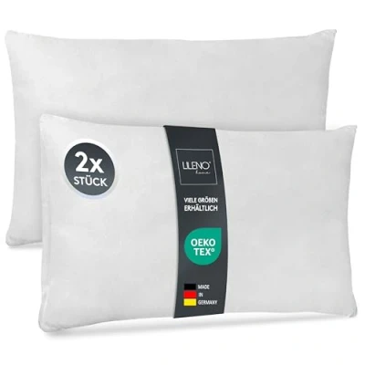 Afbeelding van LILENO HOME Set van 2 kussen vulling 30x50 cm Binnenkussen wasbaar op 40C geschikt voor mensen met allergieën Polyester bank, sofa, cocktail, en hoofdkussen