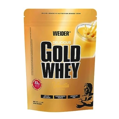 Afbeelding van Weider Gold Whey Proteïne vanille, Low Carb, eiwitpoeder voor fitness en bodybuilding, 500 g