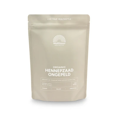 Afbeelding van Mattisson HealthStyle Biologisch Hennepzaad Ongepeld 400GR
