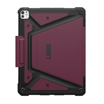 Afbeelding van iPad Pro 13 (2024) M4 Hoes: UAG Metropolis SE Bookcase Shockproof/Valbescherming Bordeaux TPU (plastic) Tablet Hoezen
