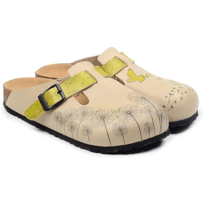 Afbeelding van Goby Dandelion Dames Clogs Vegan Leer Handmade Kleurrijk Maat 39