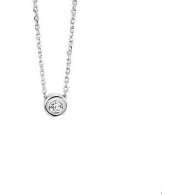 Afbeelding van Zilveren Ketting Zirkonia 1,4 mm 42 45 cm lang