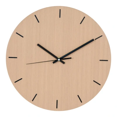 Afbeelding van Jonckheere Collectie Wandklok Asti metaal/hout naturel 30cm