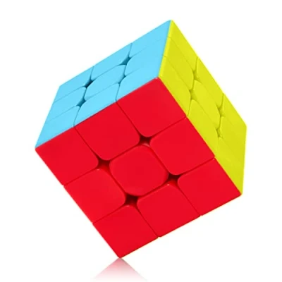 Afbeelding van Roxenda Magic Cube 3 x 3, Zonder Stickers, Gladde Blokjespuzzel, IQ spel voor Kinderen