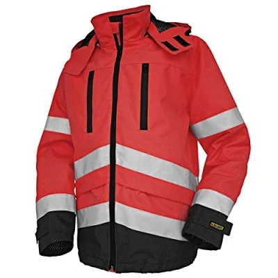 Afbeelding van Blåkläder 4837 1977 Jack Ongevoerd High Vis Rood/Zwart maat 4XL