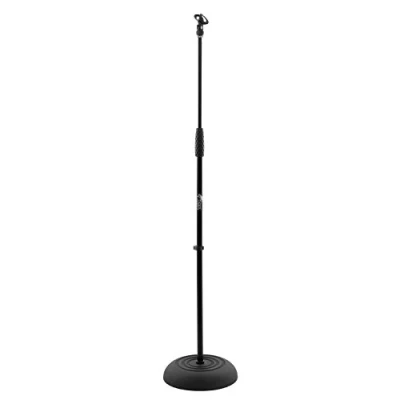 Afbeelding van TIGER MCA14 BK microfoonstandaard met ronde voet zwart
