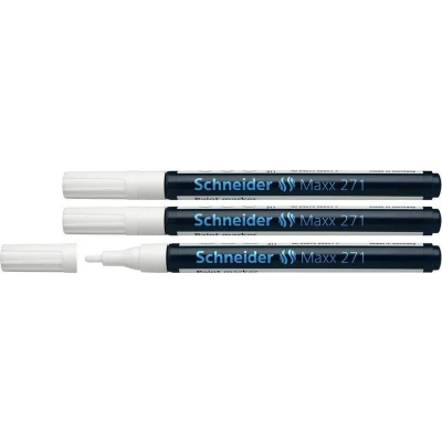 Afbeelding van Schneider lakmarker Maxx 271 1 2 mm wit 3 stuks S 127149