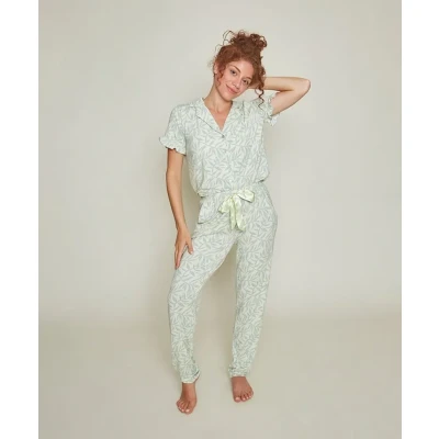 Afbeelding van Charlie Choe Pyjamabroek Leaves Mint S