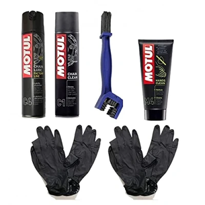 Afbeelding van Reinigingsset Motul C1+C4+M4 met borstel en handschoenen