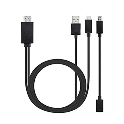 Afbeelding van Peosaard Universele Android telefoon MHL Micro USB naar HD 1080p adapter voor TV kabels zwart