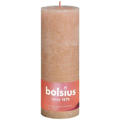 Afbeelding van Bolsius kaars rustiek Misty Pink 190/68 mm