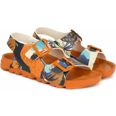 Afbeelding van GOBY Flower Pattern Sandalen Slippers Hoge kwaliteit Handmade Maat 40